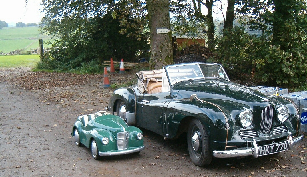 Jowett Jupiter with ex-fairground Austin toy