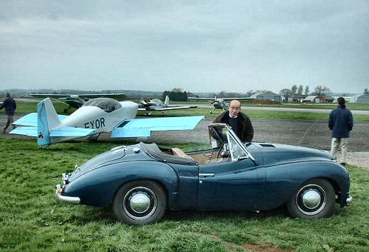 Jowett Jupiter with light aeroplane